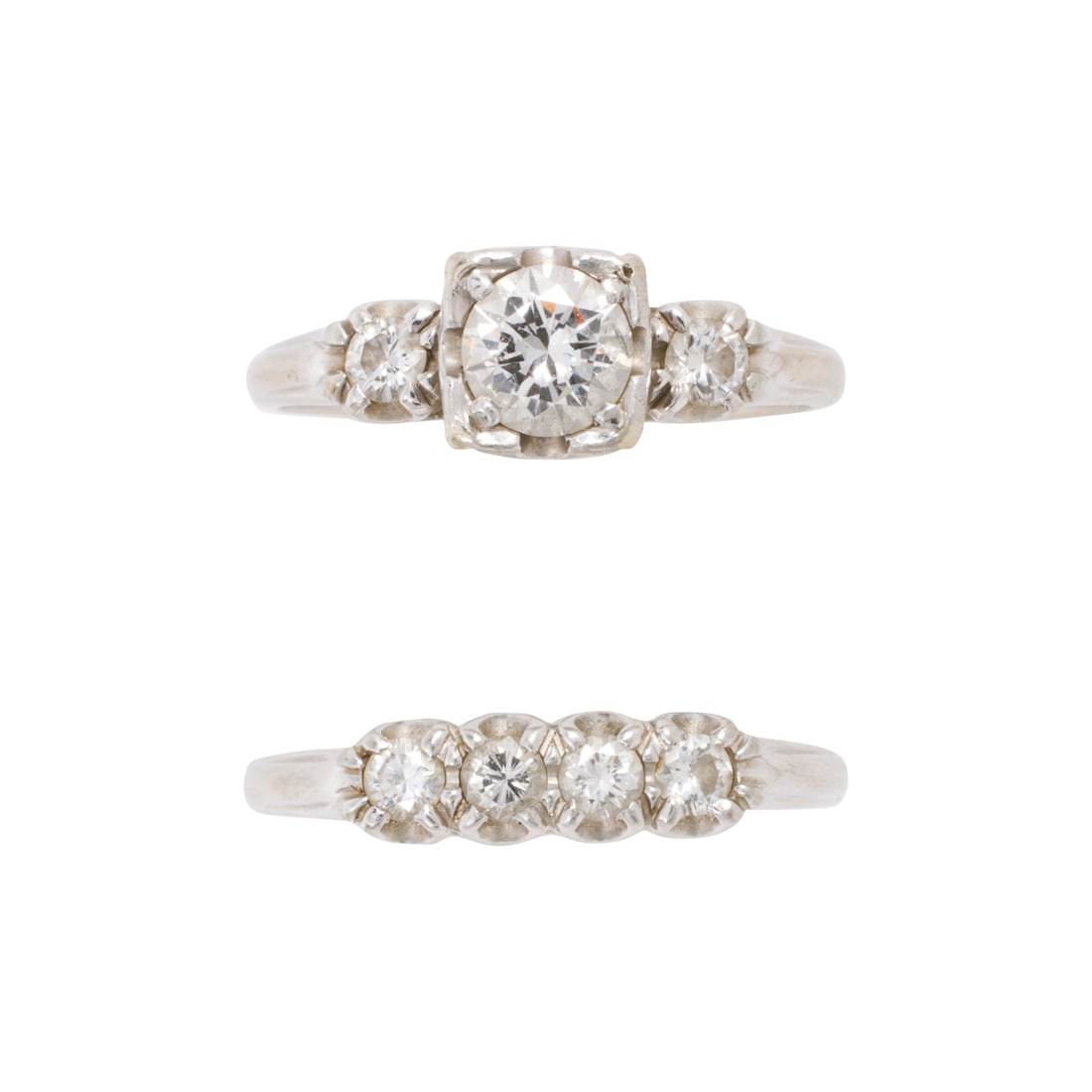 A diamond,14k, and 18k white gold wedding set (1 of 2)