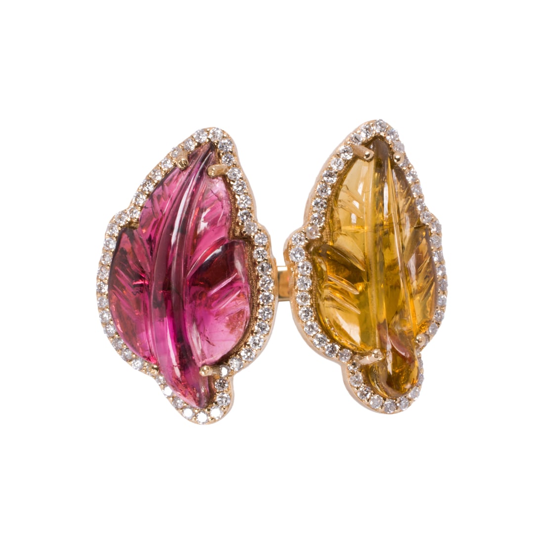 A tourmaline, diamond, and 18k gold ring (1 of 2)