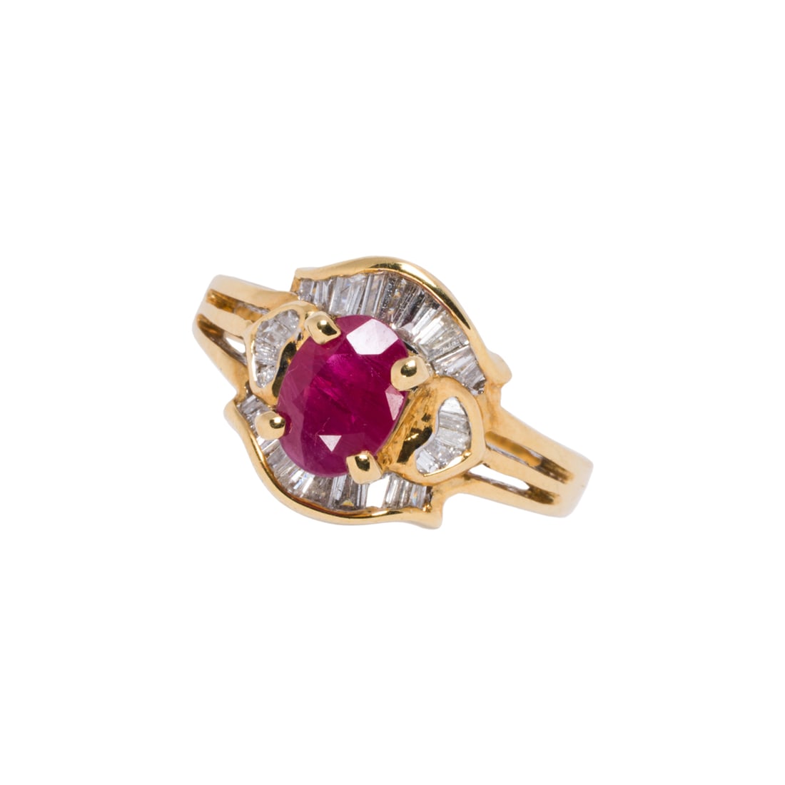 A ruby, diamond, and 18k gold ring - 2