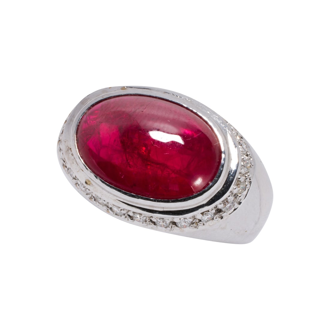 A ruby, diamond, and 14k white gold ring - 2