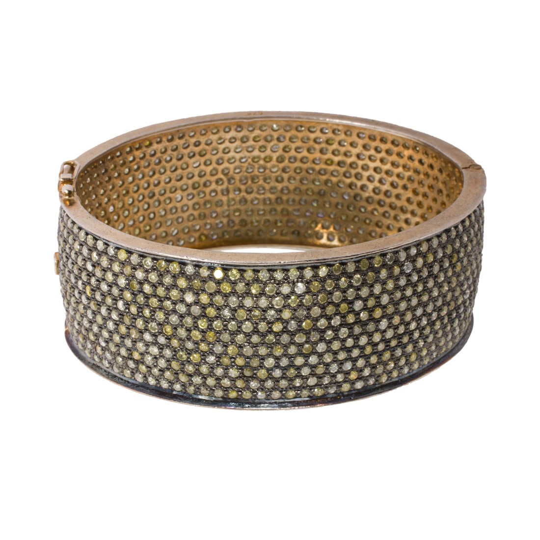 A diamond and sterling silver cuff bracelet (1 of 2)