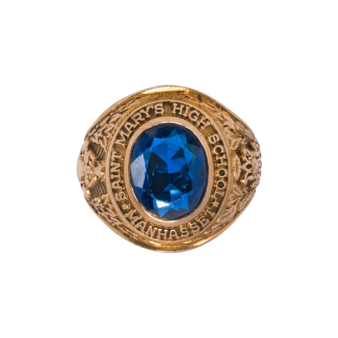 A glass and 10k gold class ring (1 of 2)