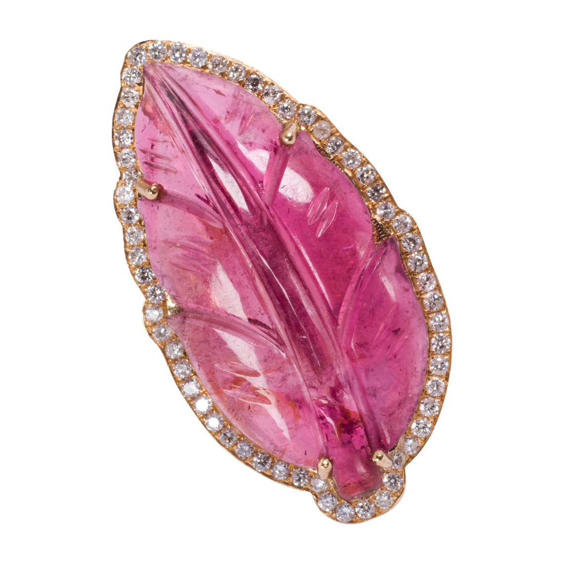 A tourmaline, diamond, and 18k gold ring (1 of 2)