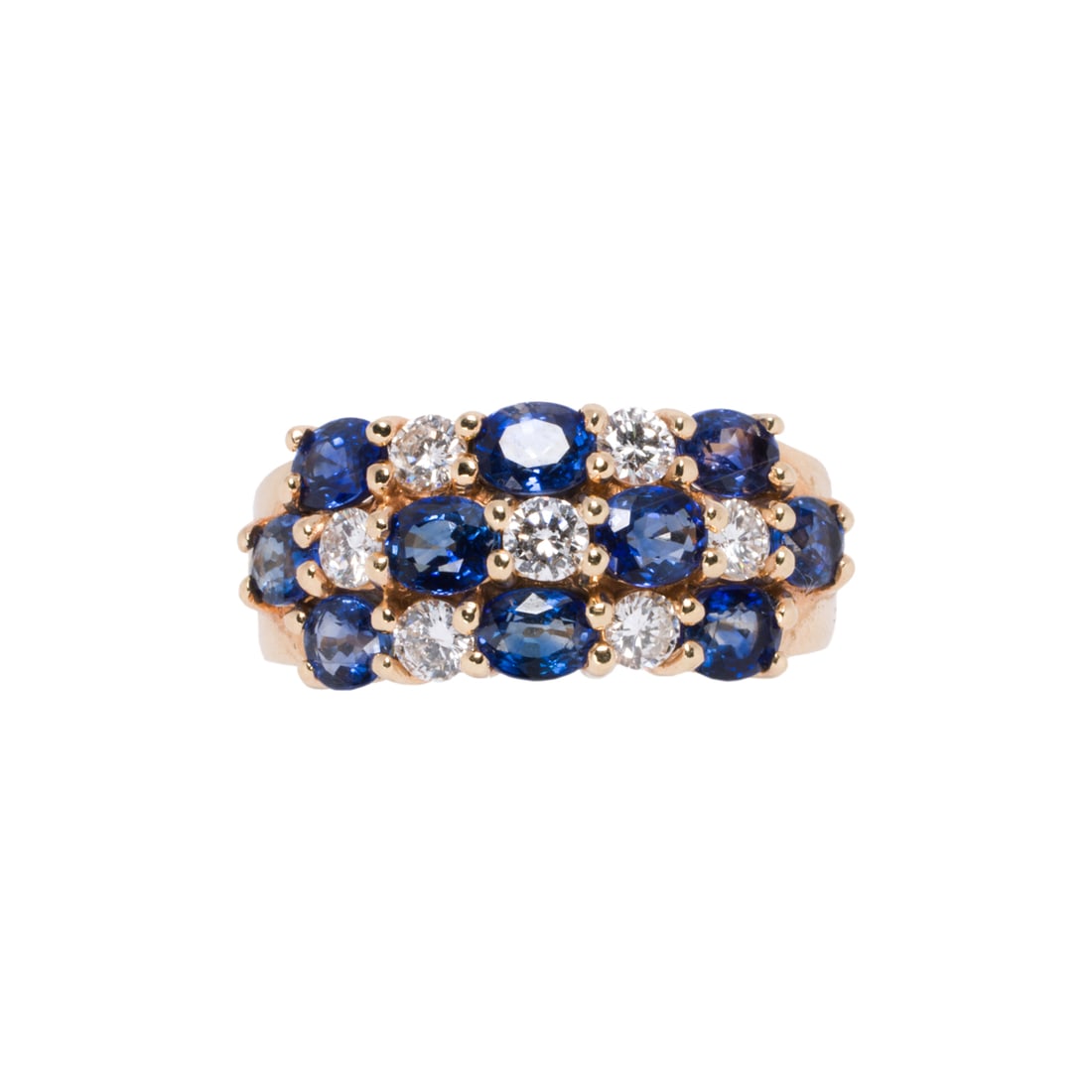 A sapphire, diamond, and 14k gold ring (1 of 2)