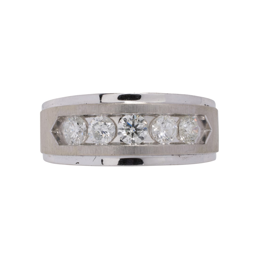 A diamond and 10k white gold ring (1 of 2)