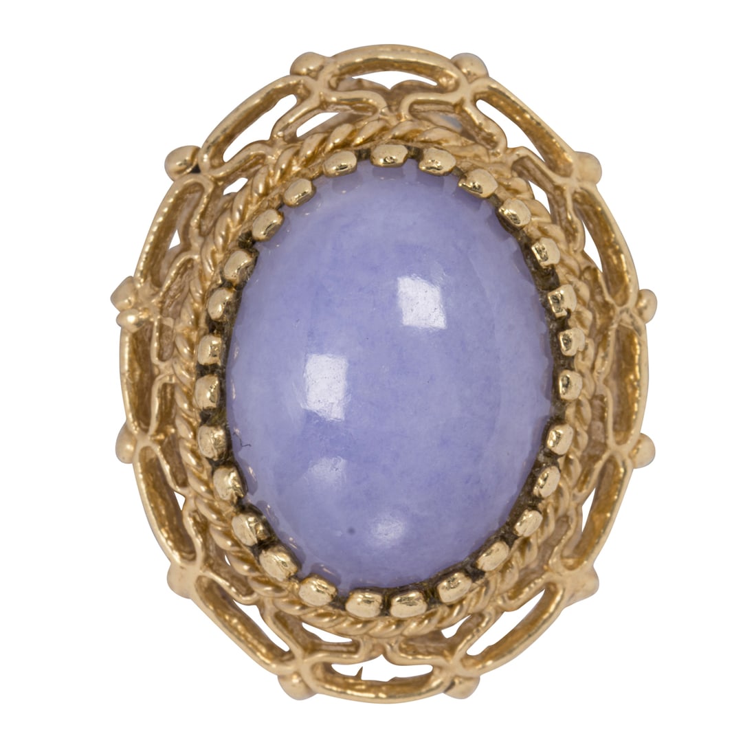 A lavender jade and 14k gold ring (1 of 2)