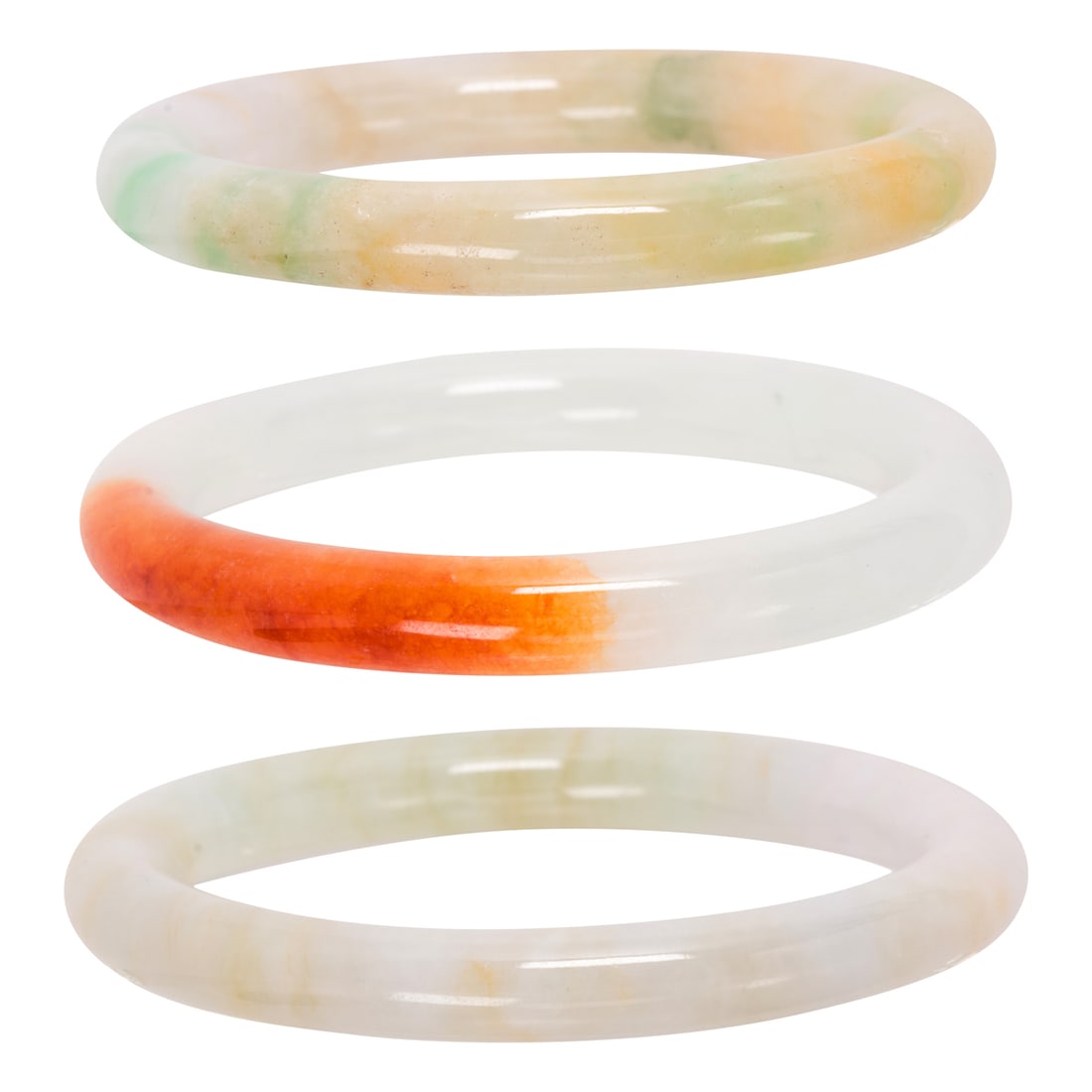 Three white jade bangles (1 of 4)