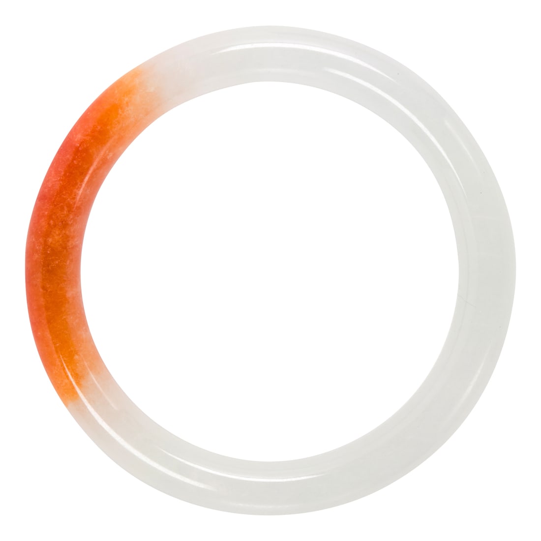 Three white jade bangles - 3