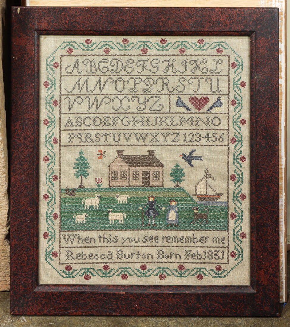 A framed American sampler (1 of 1)
