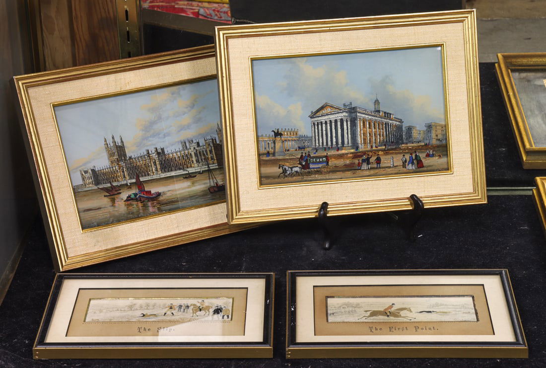 Two pairs of framed Victorian pictures (1 of 1)
