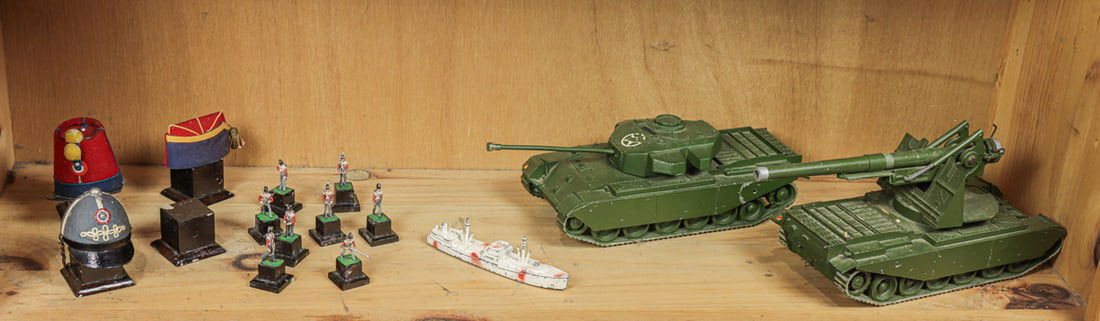 A group of toys including tank models and British soldiers (1 of 1)