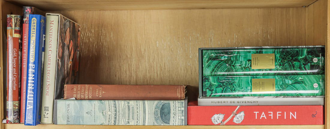 A group of mainly large-format hardcover art books: A group of mainly large-format hardcover art books, including: 'Taffin: The Jewelry of James de Givenchy', Rizzoli, 2016 with slipcase; 'Hubert de Givenchy', Museo Thyssen-Bornemisza exhibition catalo