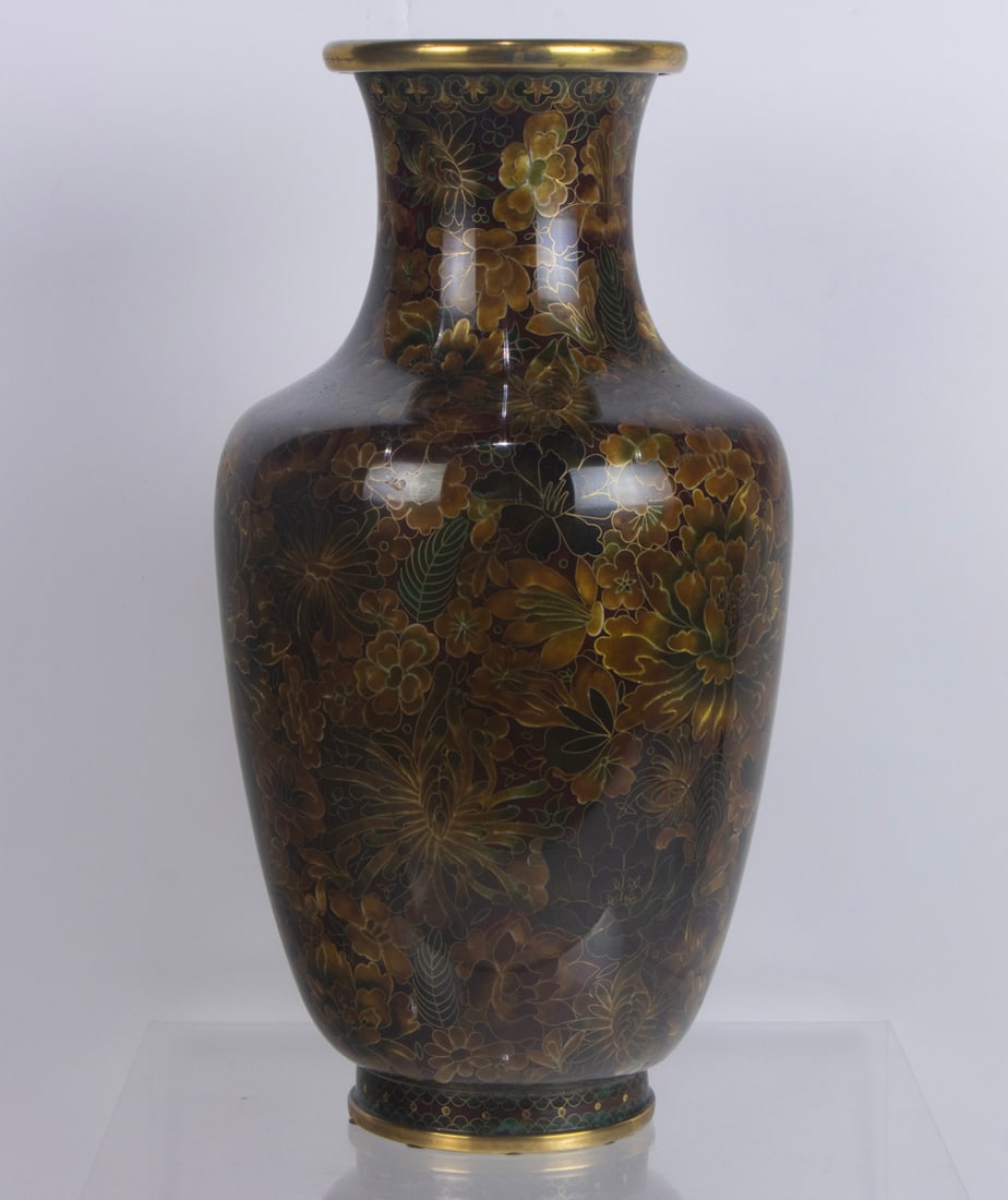 A vintage Chinese cloisonne enamel vase (1 of 1)