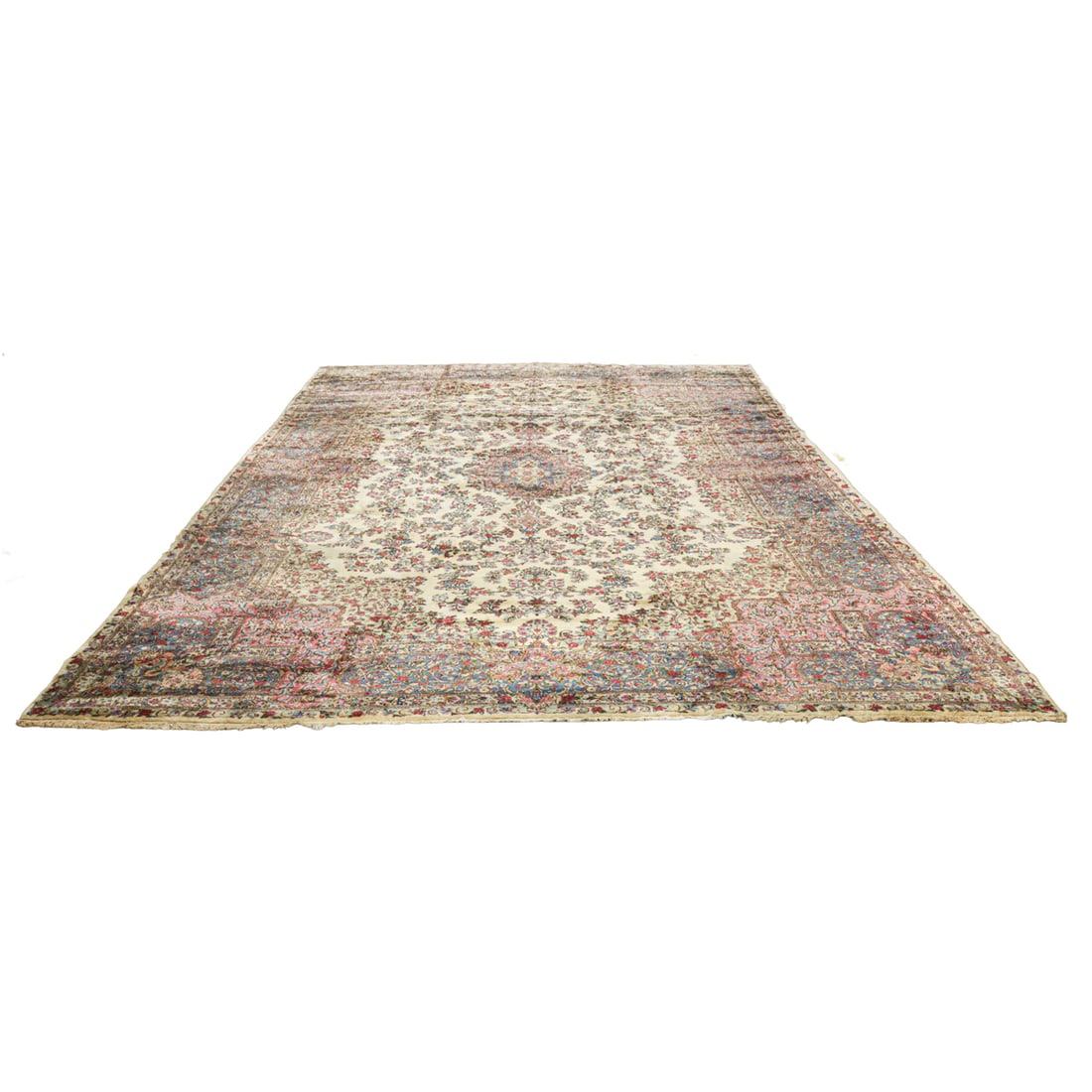 A palace size Persian floral Kerman carpet, 13'4" x 23'3": A palace size Persian floral Kerman carpet, 13'4" x 23'3"