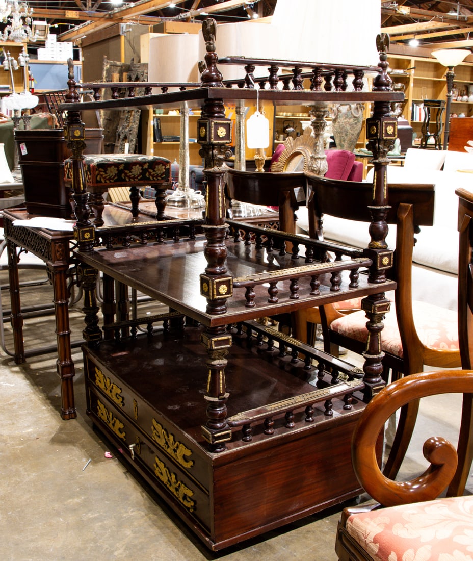An Empire style gilt bronze mounted etagere (1 of 1)