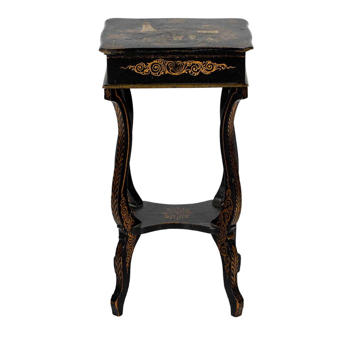 A Chinoiserie lacquer sewing table (1 of 5)