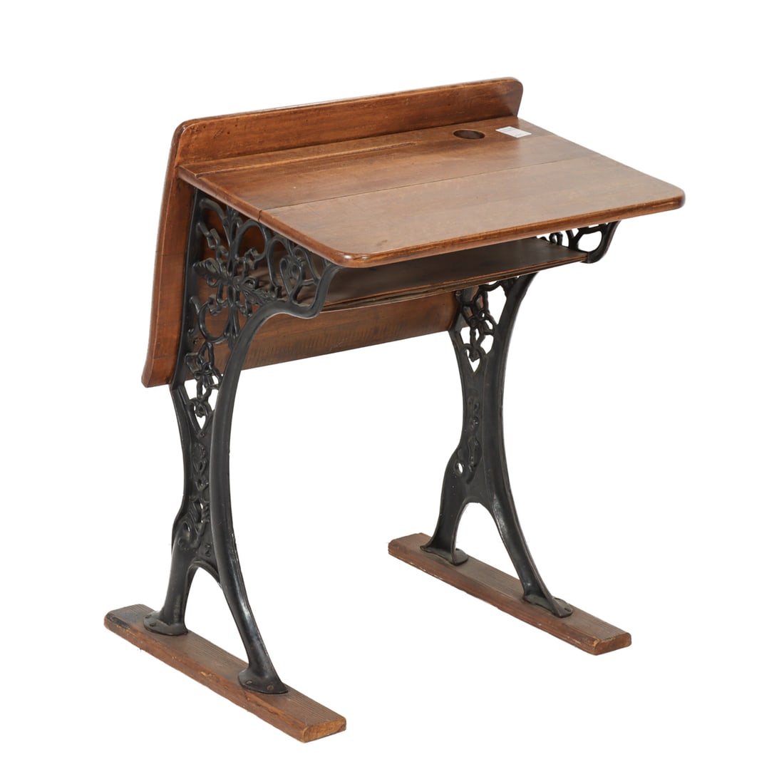 An antique childs school desk: An antique childs school desk, 32"h x 24"w x 21"d