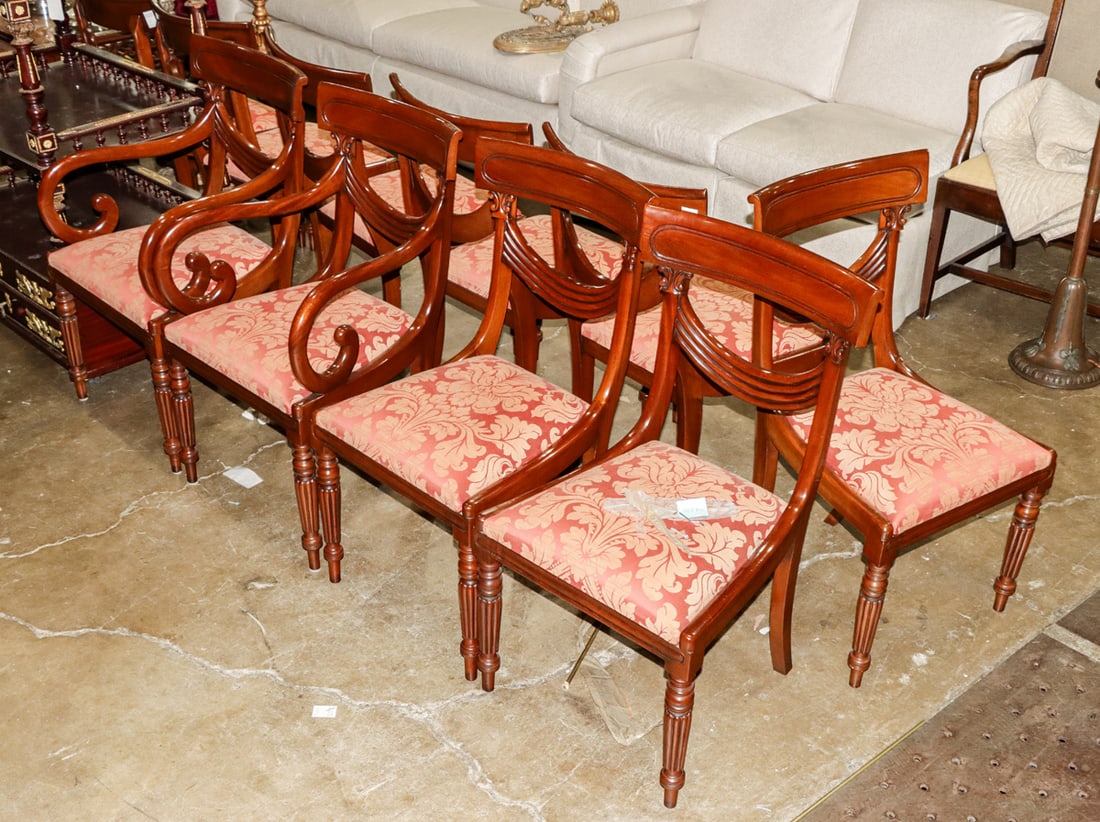 A set of ten Regency style mahogany dining chairs (1 of 2)