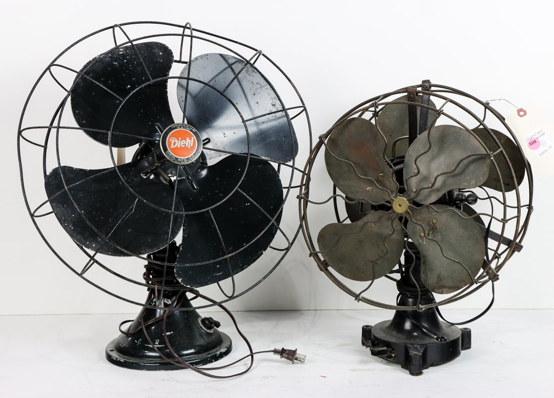 Two vintage electric table fans (1 of 1)