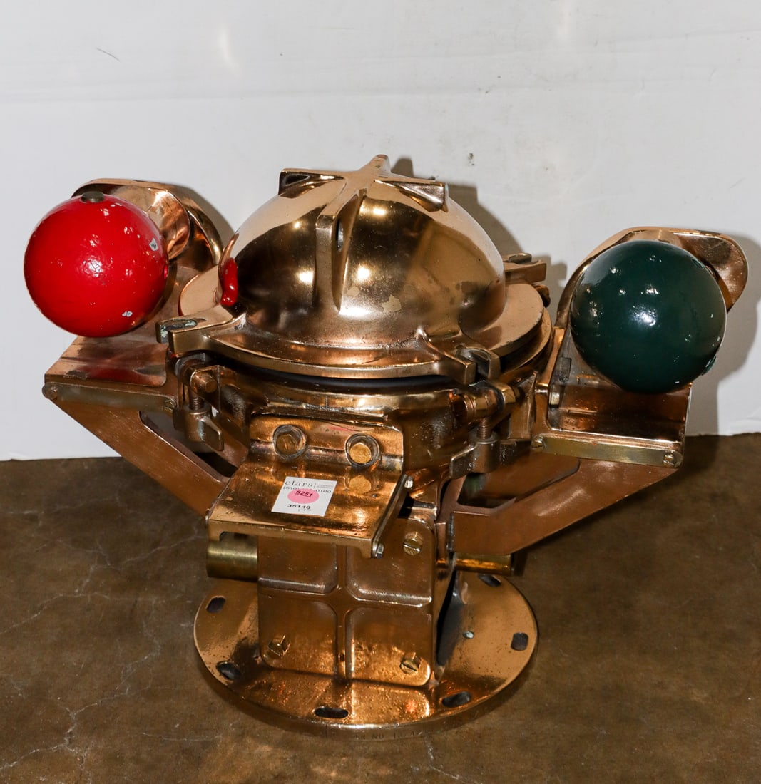 A brass ship's binnacle compass (1 of 2)