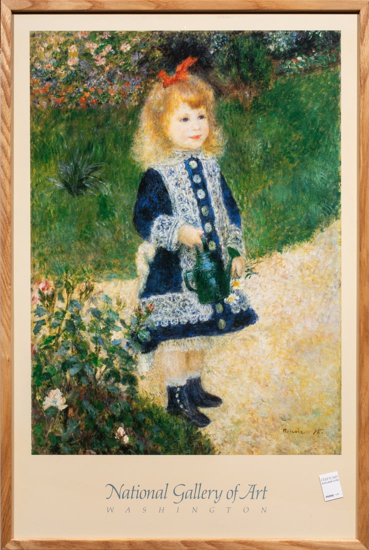 Print, After Pierre-Auguste Renoir: After Pierre-Auguste Renoir (French, 1841-1919), National Gallery of Art Poster, offset print, overall (with frame): 36.75"h x 24.75"w