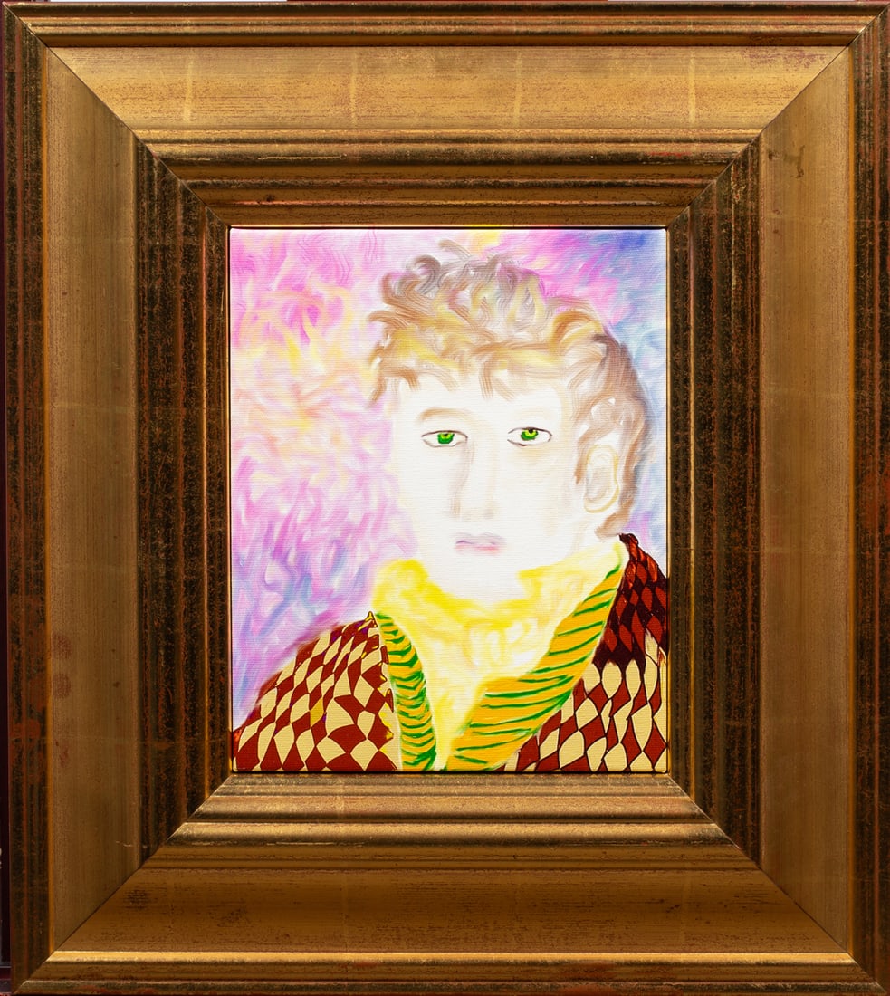 Print, American School (20th/21st century): American School (20th/21st century), Portrait of a Young Man, giclee on canvas, unsigned, overall (with frame): 18.25"h x 16.25"w