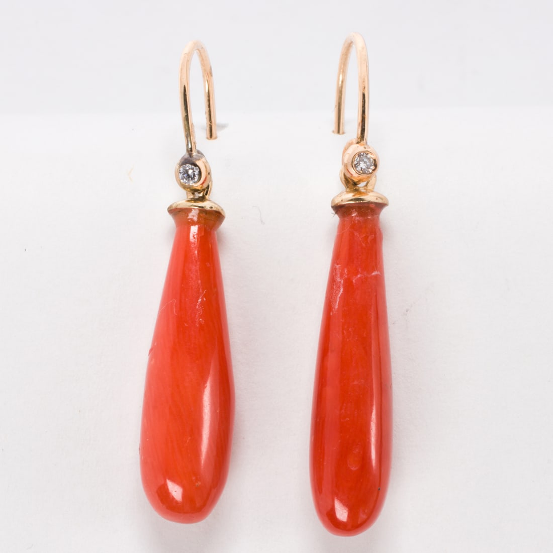 A pair of coral and 14k gold earrings (1 of 1)