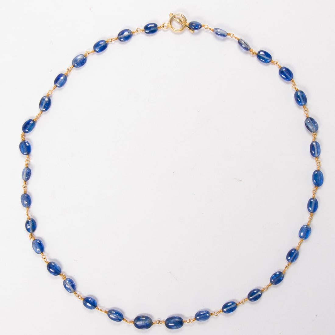 A blue hardstone and sterling silver necklace (1 of 1)