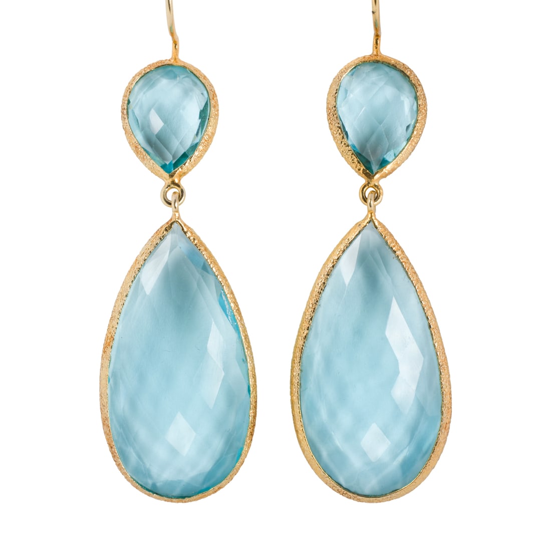 A pair of topaz and sterling silver earrings (1 of 1)