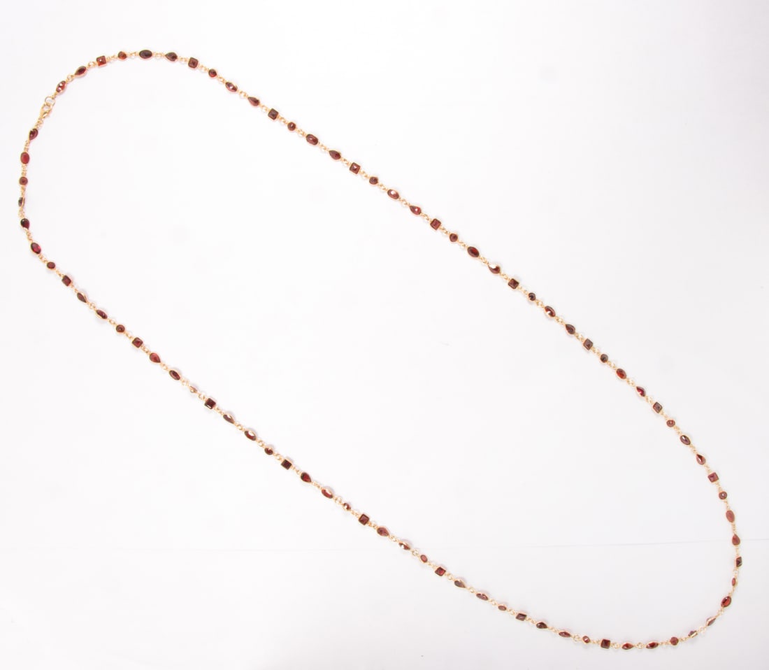 A garnet and sterling silver necklace (1 of 1)