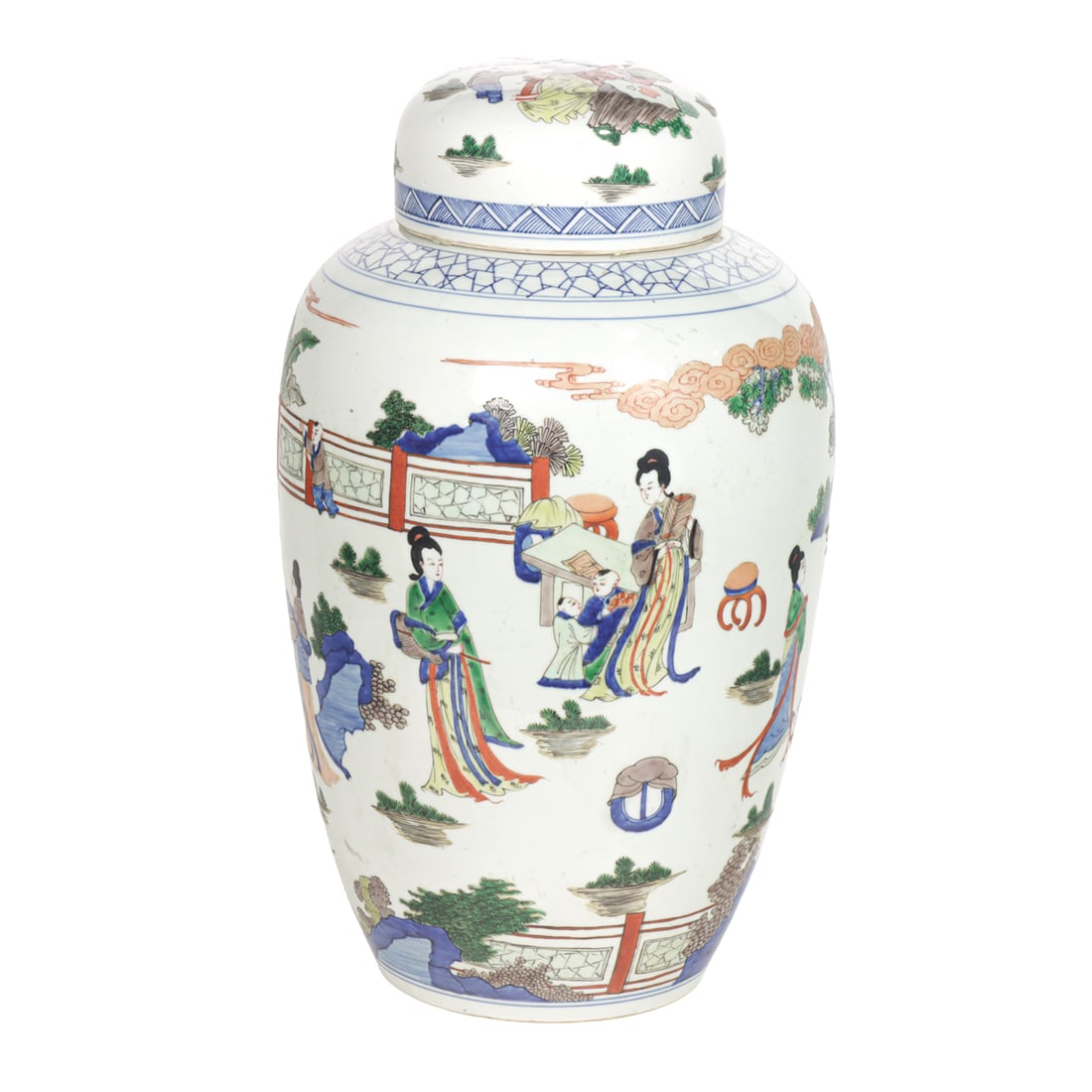 A Chinese wucai lidded jar (1 of 1)