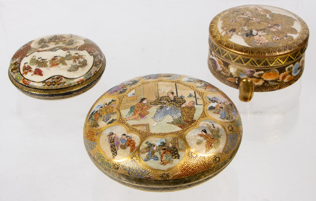 (lot of 3) Satsuma circular makeup boxes (1 of 3)