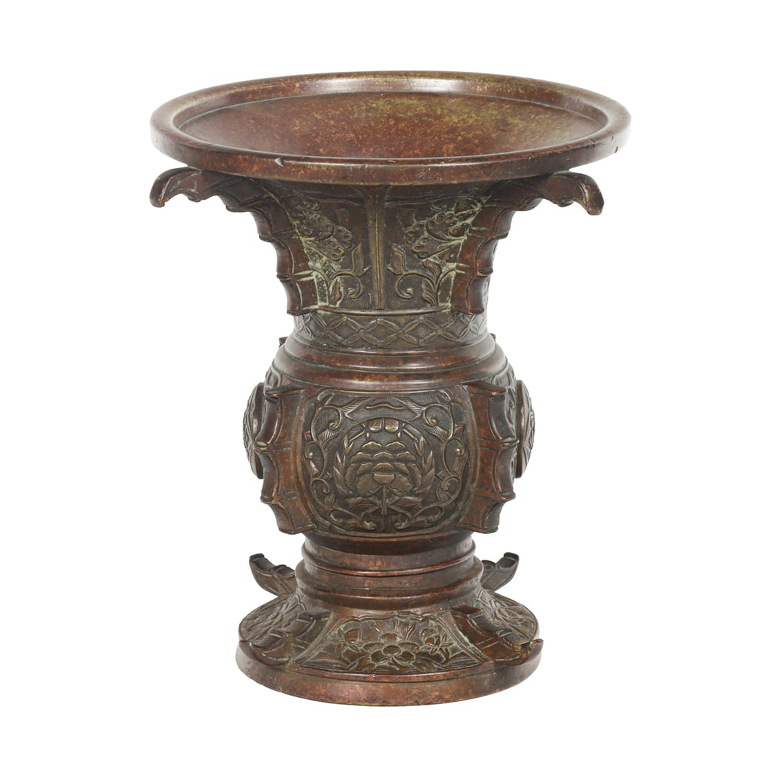 A Chinese bronze gu form vase (1 of 1)