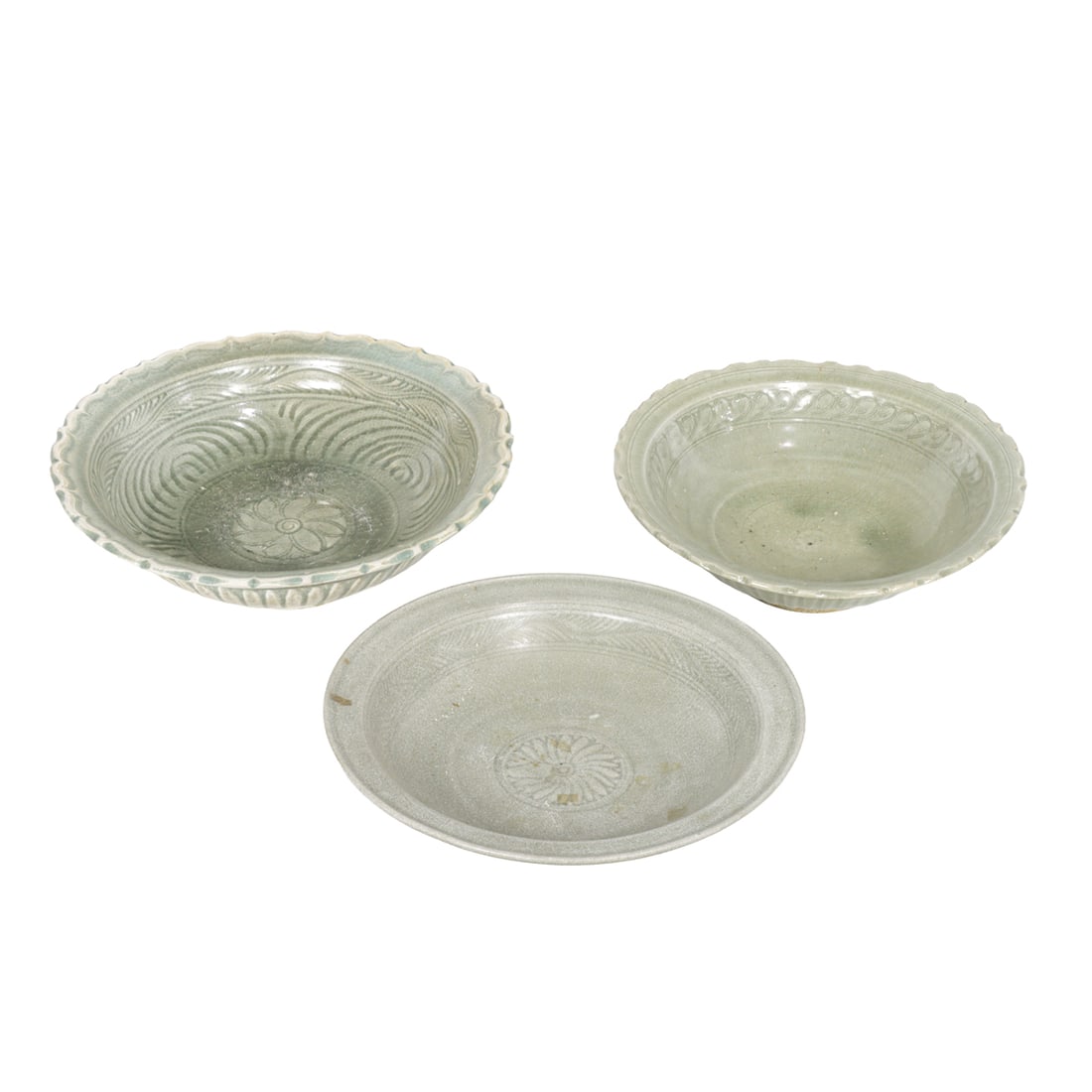 (lot of 3) Chinese celadon glazed bowls for the Southeast Asian market (1 of 1)