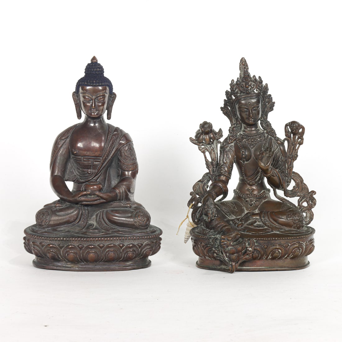 (lot of 2) Bronze Buddhist figures (1 of 1)