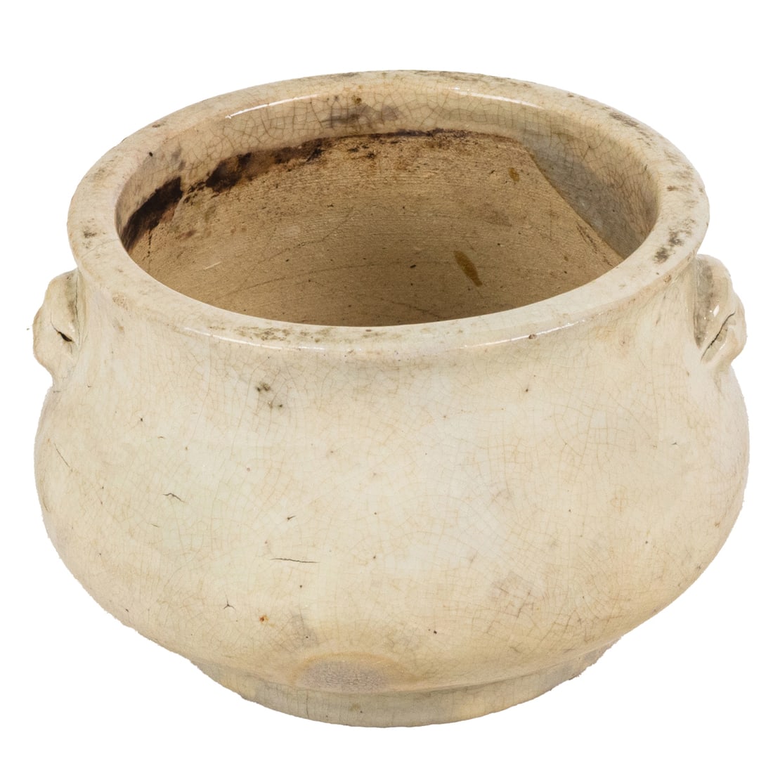 A Chinese crackle glazed bombe censer (1 of 3)