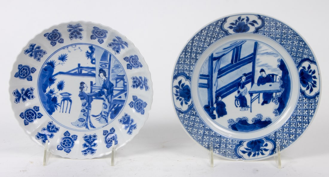 (lot of 2) Chinese blue and white dishes (1 of 1)
