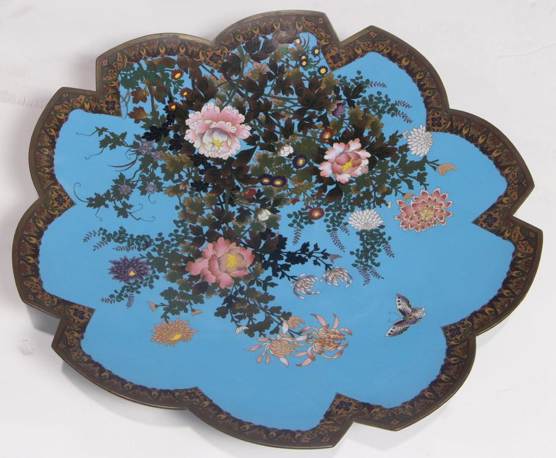 A Japanese cloisonne enamel charger (1 of 1)