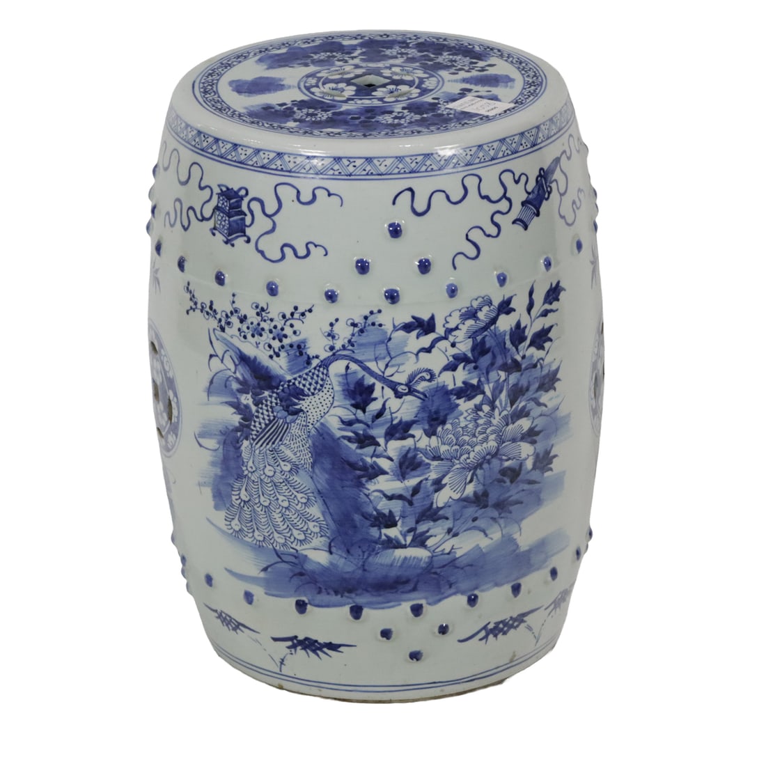 A Chinese blue and white garden stool (1 of 1)