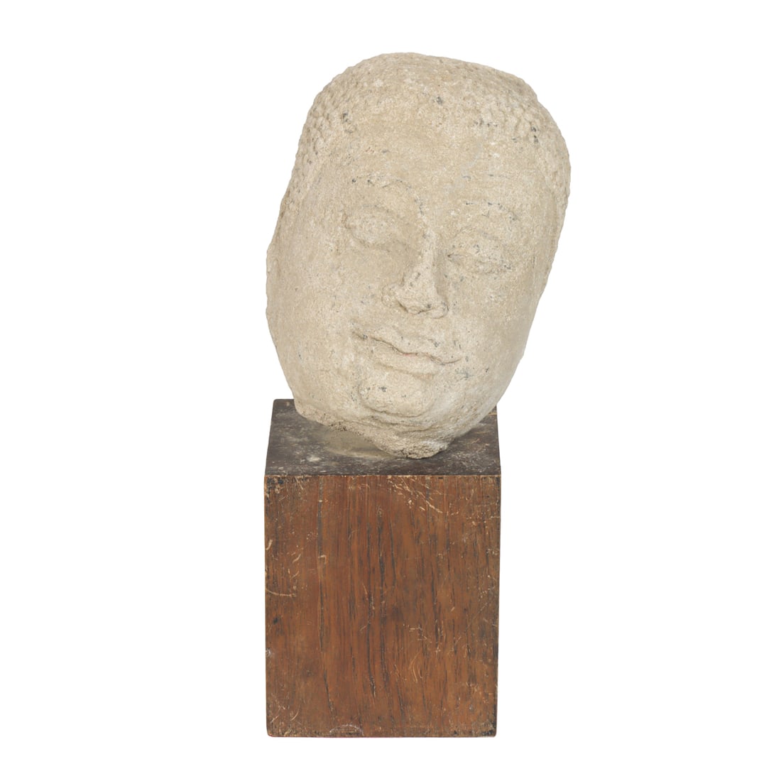 A Southeast Asian sandstone head of Buddha (1 of 1)