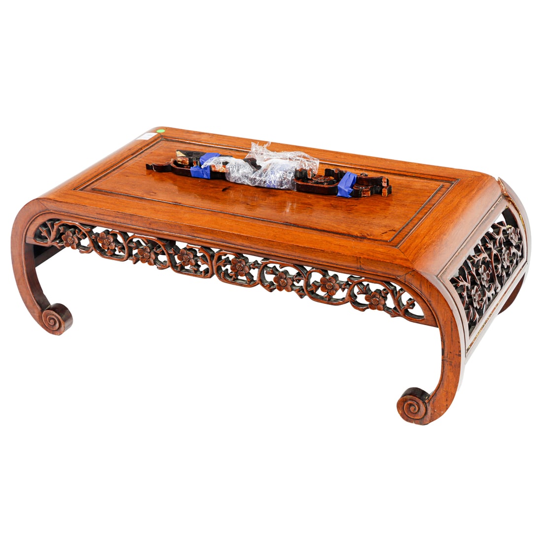 A Chinese hardwood low table (1 of 1)