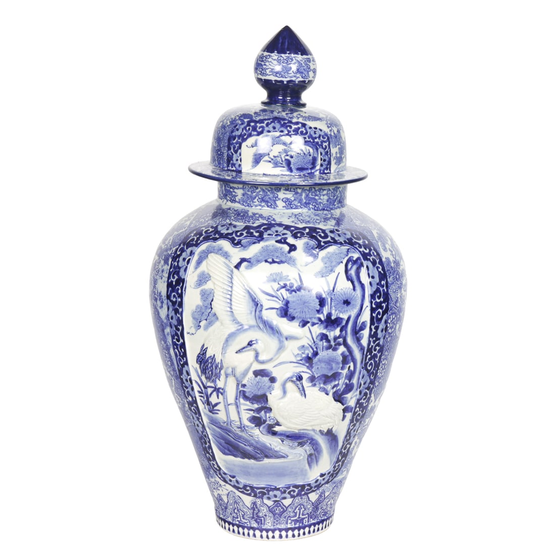 A Japanese blue and white covered jar (1 of 1)