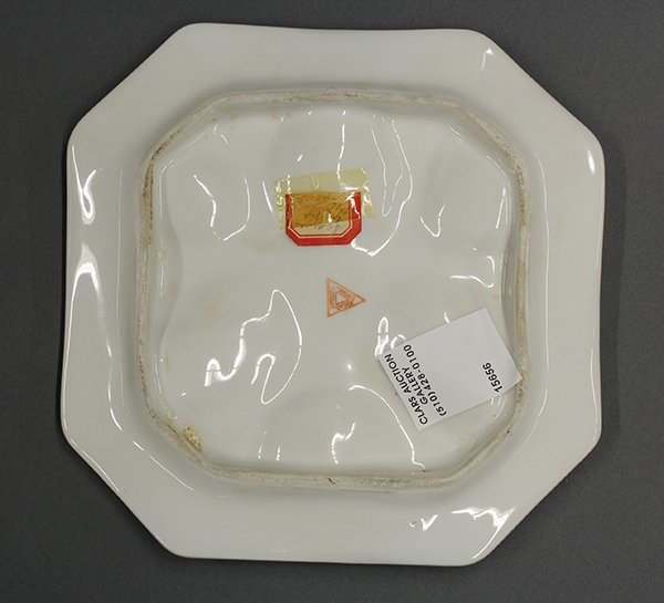European porcelain oyster plates with five wells, 19th  - 6