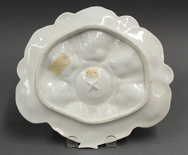 French porcelain five well oyster plates, 19th century - 6
