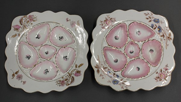 Porcelain oyster plates, 19th century - 5