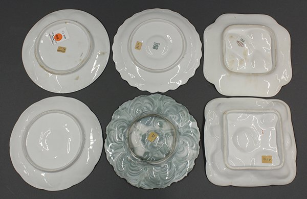 English and Continental porcelain oyster plates, late  - 2