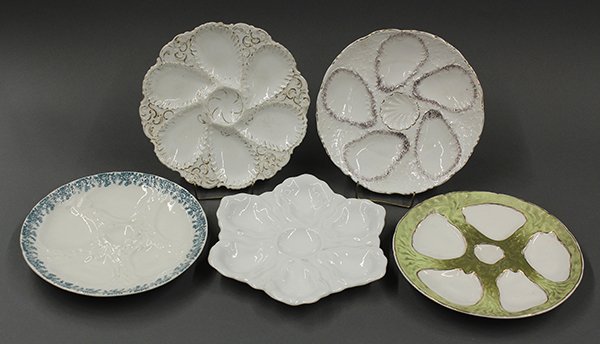 American and Continental oyster plates, 19th century