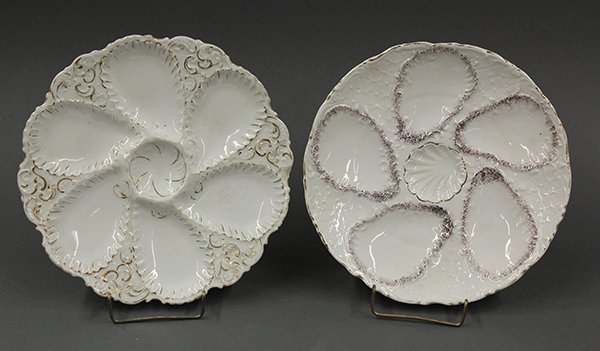 American and Continental oyster plates, 19th century - 2