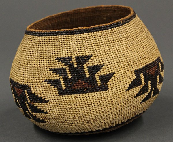Hupa (California) basketry bowl - 4