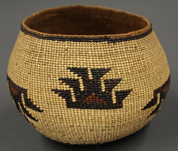 Hupa (California) basketry bowl - 8
